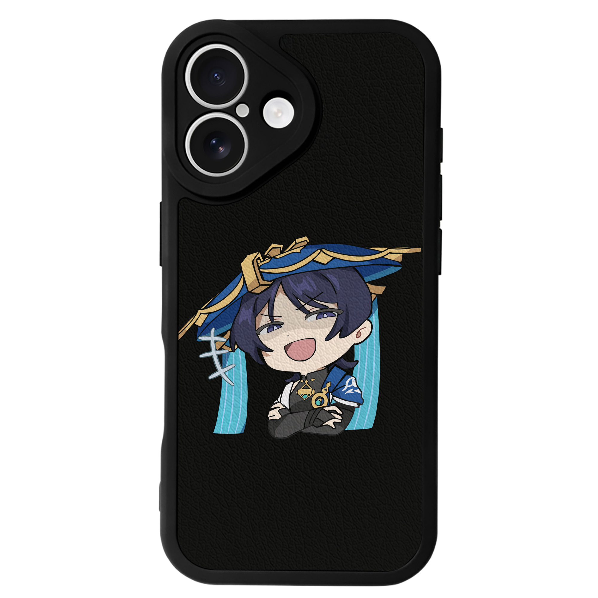 げんし神 さんペい genshin Sanpei 【iPhone 16シリーズ対応】シリコンスマホケース（レザー調） 材質：シリコン